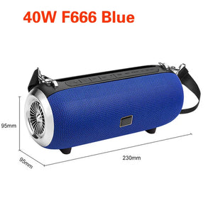 High Power 40W Bluetooth Speaker Wireless BT Column Outdoor Sound Portable Music Caixa De Som Powerful Boombox with Stand Holder