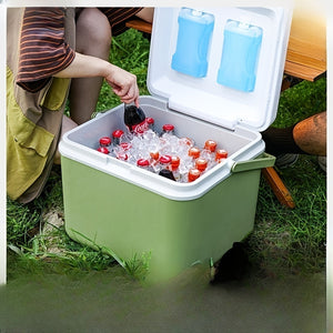 1.32gal Portable Thermocooler Ice Chest | Leak-Proof Outdoor Cooler Box | Polypropylene Construction | Food-Safe, No Electricity Needed | Ideal for Camping, Picnics & Road Trips | Includes 4 Ice Packs