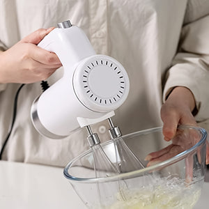 Hand Mixer,, Electric Mixer,, Mixer Electric Handheld, 5-speed;TURBO Function, Storage Base 1pc;6pcs 304 Stainless Steel Stirrers