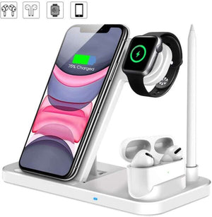 10W 4 In 1 Fast Wireless Charging Station - Stereotech