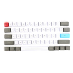 61 Keys White&Grey Keycap Set OEM Profile PBT Thick ANSI Layout Keycaps for 60% Mechanical Keyboard - Stereotech