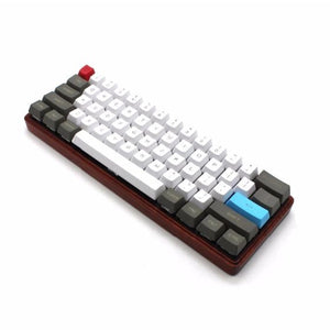 61 Keys White&Grey Keycap Set OEM Profile PBT Thick ANSI Layout Keycaps for 60% Mechanical Keyboard - Stereotech