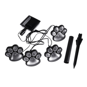 Solar Power LED Dog Paw Print Light - Stereotech