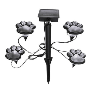 Solar Power LED Dog Paw Print Light - Stereotech