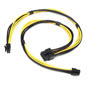 Dual Mini 6 to 8 Pin PCI-E Power Cable
