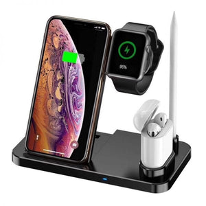 10W 4 In 1 Fast Wireless Charging Station - Stereotech