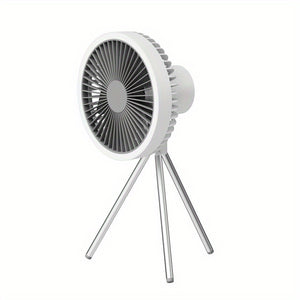 10400mAh Portable Rechargeable Fan: Remote Desk Camping 8-Inch Fan with LED Lantern, 3 Speeds, 3 Lighting Modes, Suitable for Bedroom, Office, Outdoor, and Tent Use