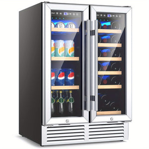 Multigot 24" Dual Zone Wine and Beverage Cooler Refrigerator Dual Control Refrigerator