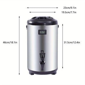 12L/ 3.17Gal 304SS Insulated Beverage Dispenser Hot &Cold Thermal Drink Dispenser