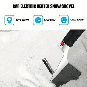 Electric Heated Snow Removal Kit with 3-Speed Temperature Control Heated Handwear - Vehicle-Mounted Snow Shovel Ice Scraper, Multi-Function Deicing Tool, Operates via Car Plug, ≤36V with No Battery Required