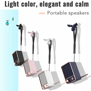 DW01 Audio Mobile Phone Portable Rechargeable Mini Retro Bluetooth Speaker Radio Cute Outdoor Mini Speakers Travel Music Player