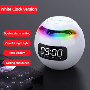 G90 Bluetooth-Compatible Speaker Portable Wireless Speaker LED Display Alarm Clock Mini Bass Sound Box HIFI Tfcard Music Player