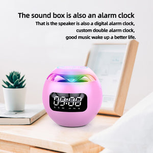 G90 Bluetooth-Compatible Speaker Portable Wireless Speaker LED Display Alarm Clock Mini Bass Sound Box HIFI Tfcard Music Player