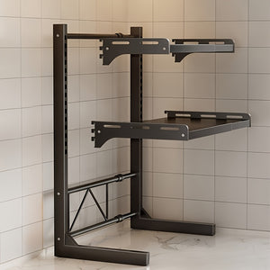 Versatile Multi-Layer Kitchen Storage Rack - Expandable Shelf for Microwave, Air Fryer & Oven - Durable Steel Construction