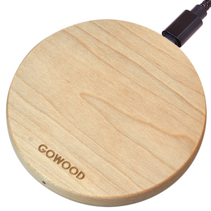 15W Fast Charge Maple Wood Wireless Charger - Stereotech