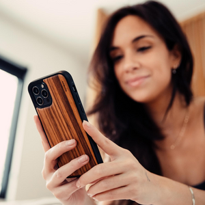 iPhone 12 And iPhone 12 Pro Zebra Wood Case - Stereotech