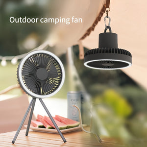 10400mAh Portable Rechargeable Fan: Remote Desk Camping 8-Inch Fan with LED Lantern, 3 Speeds, 3 Lighting Modes, Suitable for Bedroom, Office, Outdoor, and Tent Use