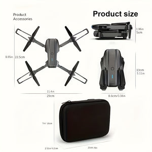 E99 Drone With Camera, Foldable RC Drone, Remote Control Drone Toys For Beginners Men's Gifts, Indoor And Outdoor Affordable UAV, Christmas Halloween Thanksgiving Gift - Stereotech