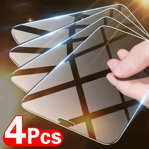 4PCS Tempered Glass Protector for iPhone - Stereotech