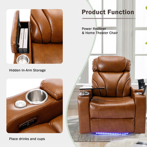 Power Motion Recliner Electric Power Recliner with USB Charging Port,