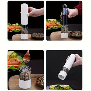 Electric Salt and Pepper Grinder Set - Automatic Spice Mill with Adjustable Coarseness - Perfect for Cooking & BBQs!