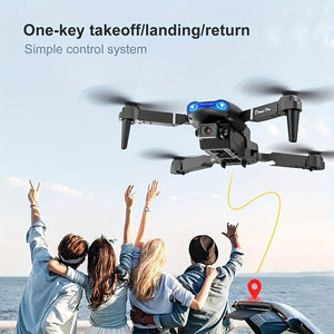 New E99 K3 Professional RC Drone, Dual Camera Double Folding RC Height Hold Remote Control Toy, Holiday Gift Indoor And Outdoor Cheap Drone Aircraft