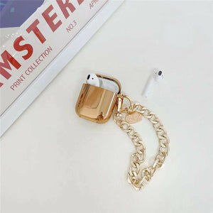 Gold Plating Heart Chain Wireless Headphone Cover - Stereotech