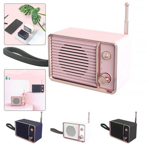 DW01 Audio Mobile Phone Portable Rechargeable Mini Retro Bluetooth Speaker Radio Cute Outdoor Mini Speakers Travel Music Player