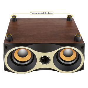 Wooden Wireless Bluetooth Speaker Subwoofer Stero Desktop Speakers Support FM Radio AUX U-Disk MP3 Caixa De Som with MIC