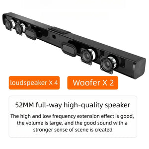 Sound Bars for TV, 30" Soundbar with Subwoofer, Wireless Bluetooth 5.0 Sound Bar, 3D Surround Sound Wall Mountable TV Speakers for Home Theater, Remote Control, Black