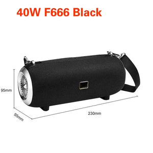 High Power 40W Bluetooth Speaker Wireless BT Column Outdoor Sound Portable Music Caixa De Som Powerful Boombox with Stand Holder