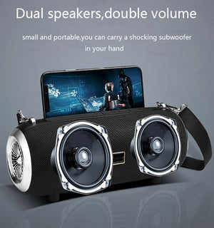 High Power 40W Bluetooth Speaker Wireless BT Column Outdoor Sound Portable Music Caixa De Som Powerful Boombox with Stand Holder