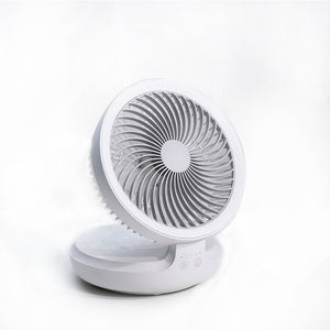 Wireless Suspended Air Circulation Fan USB Rechargeable Folding Electric Fan Night Light Touch Control 4 Wind Speed