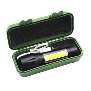 US Aluminum Mini COB Rechargeable Flashlight - Stereotech