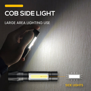 US Aluminum Mini COB Rechargeable Flashlight - Stereotech