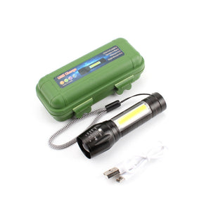 US Aluminum Mini COB Rechargeable Flashlight - Stereotech