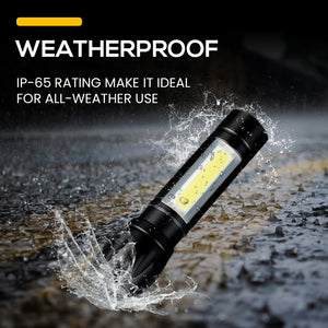 US Aluminum Mini COB Rechargeable Flashlight - Stereotech