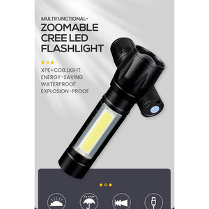 US Aluminum Mini COB Rechargeable Flashlight - Stereotech