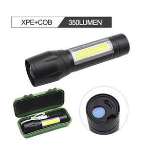 US Aluminum Mini COB Rechargeable Flashlight - Stereotech