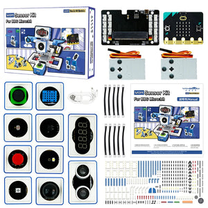 Yahboom 21 in 1 Microbit V2 Robotics Kit DIY Electronic Sensor Kit Programmable Toy for Kids Support MakeCode Python Programming