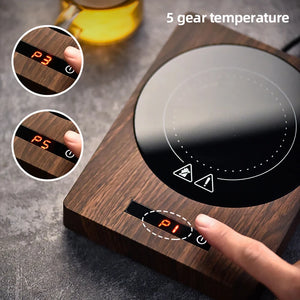 200W Cup Heater Mug Warmer 100°C Hot Tea Maker 5 Gear Warmer Coaster Electric Hot Plate Heating Pad Coffee Milk Tea 110V/220V