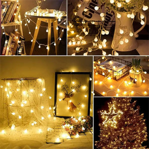 USB/Battery Power LED Ball Garland Lights Fairy String Outdoor Lamp Home Room Christmas Holiday Wedding Party Lights Decoration