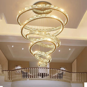 Gold Chandelier for Living Room Dining Table Modern Table Staircase LED Pendant Lamps Luxury Loft Long Chandeliers Indoor Light