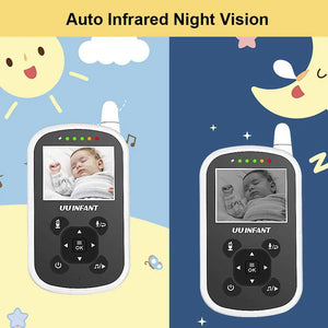 Video Baby Monitor with Camera and Audio, Auto Night Vision,Two-Way Talk, Temperature Monitor, VOX Mode, Lullabies, 960ft Range