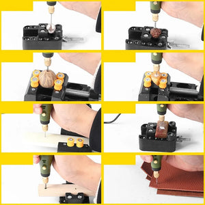 SNASAN Mini Pearl Punching Machine Jewelry Making Tool Fit  110V-240V Handmade DIY Drilling Tools