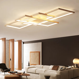 Smart Home Alexa Black/White LED Ceiling Chandelier For Living Study Room Bedroom Aluminum Modern Led Ceiling Chandelier