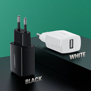 UGREEN USB Charger 5V2.1A Mini Wall Charger EU Adapter Phone Charger for iPhone 8 11 X Mobile Phone Charger for Earphone