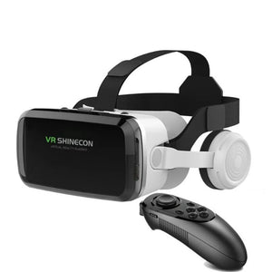 Wireless Virtual Reality Glasses IMAX Huge Screen 3D Glasses Google Cardboard Box VR Headset for 4.7-7.2" Phone,Support Gamepad