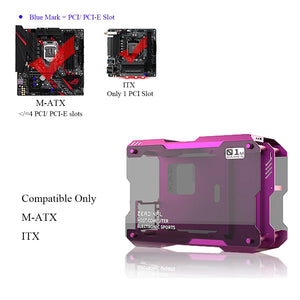 MATX ITX Motherboard DIY Open Desktop Case USB3.0 Computer Gaming Case Tempered Glass Transparent With 3x120MM RGB Fan Cooling - Stereotech