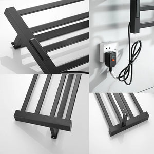 Bathroom Accessories Electric Towel Dryer Rack 115℉-155℉，45℃-70℃ 1-24H Adjustable Towel Warmer and Towel Holder For Bathroom - Stereotech